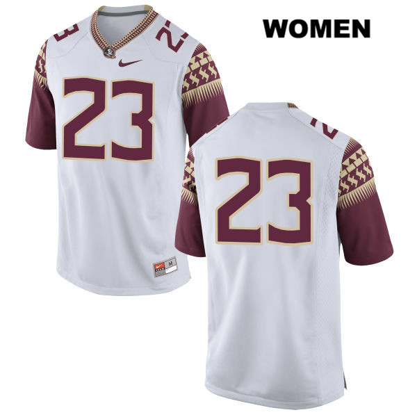 Women's NCAA Nike Florida State Seminoles #23 Cam Akers College No Name White Stitched Authentic Football Jersey RKK7269RL